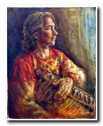 Картина начинающего художника гусляр